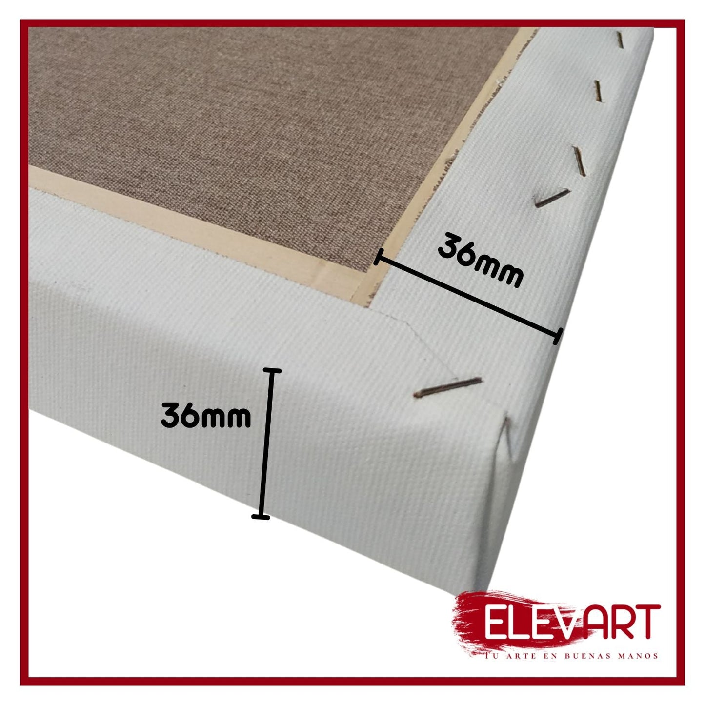 Pack de 2 Lienzos de 146x114cm Forma Figura 80 + Doble Refuerzo Central