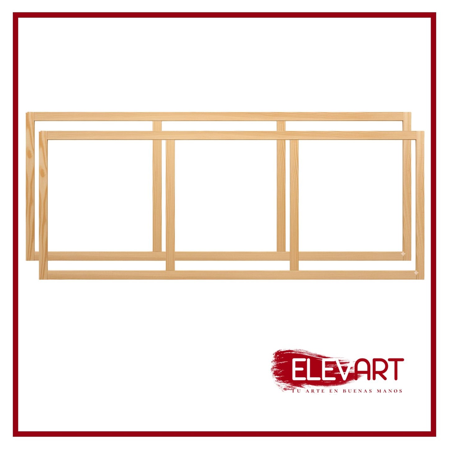 Pack de 2 Bastidores de 146x97cm Forma Paisaje 80 + Doble Refuerzo Central