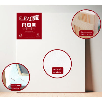 Lienzo de 162x97cm Forma Marina 100 + Doble Refuerzo Central