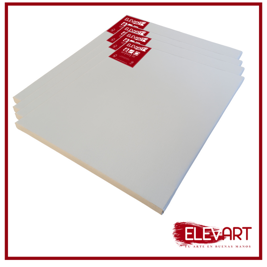 ¡Quedan 4 Unidades!  Pack Profesional de 4 Lienzos:  4 Lienzos de 80x50cm en madera de 36x36mm + lienzo algodón 350gr/m2