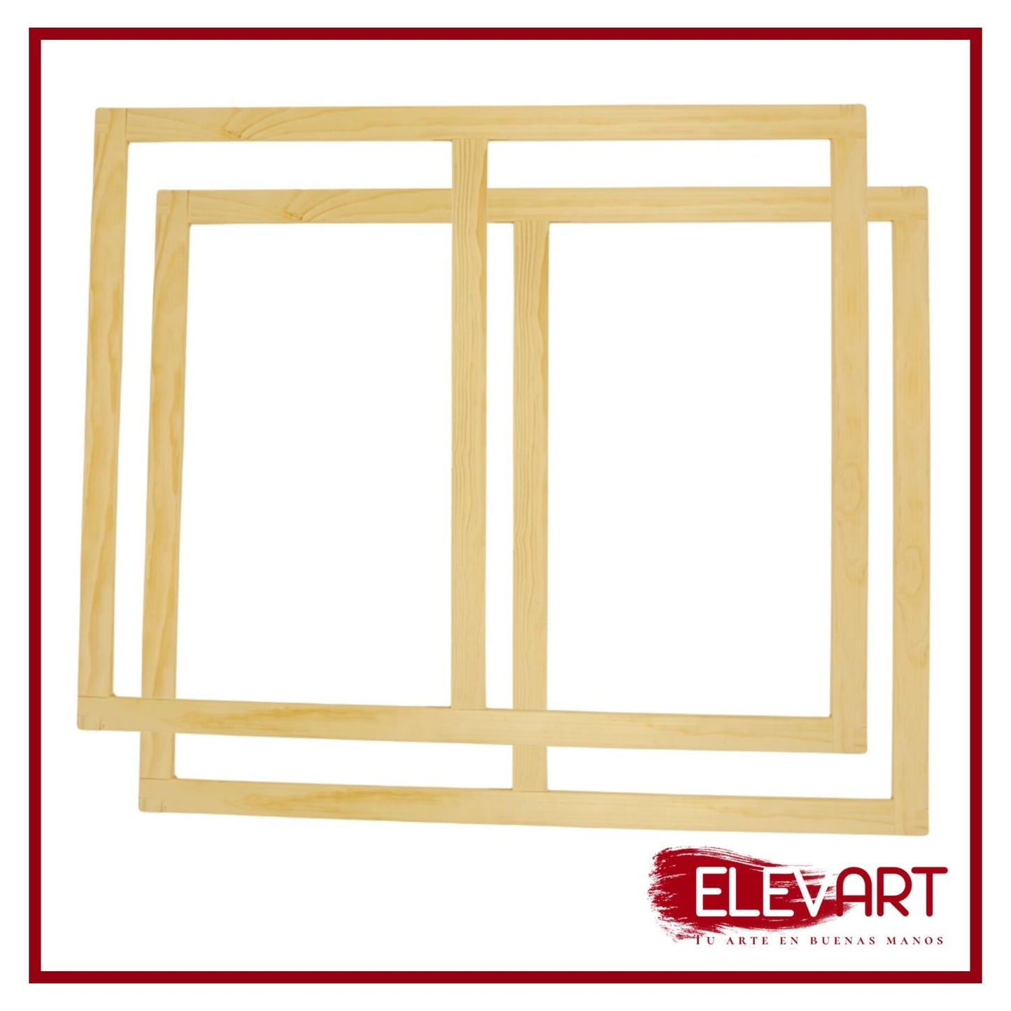 Pack de 2 Bastidores de 120x120cm + Refuerzo Central