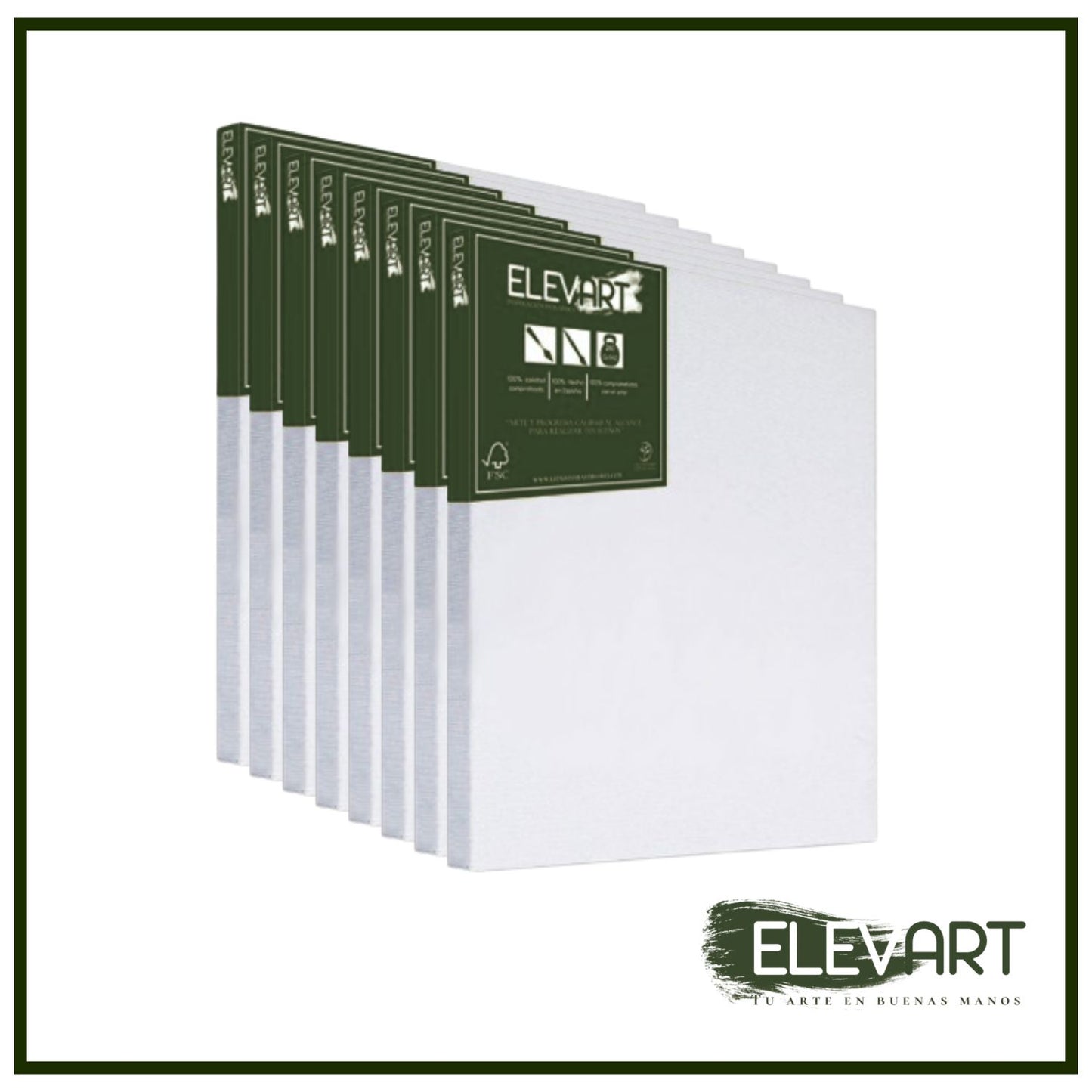 |Oferta Del Mes| Pack de  lienzos 50x40cm en 47x16mm |Algodón 350gr/m2| Unidades Limitadas