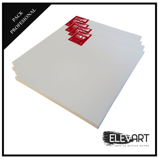 Pack Profesional de 4 Lienzos de 116x73cm en bastidor de 47x16mm |Algodón 350gr/m2| Quedan 18 Unidades