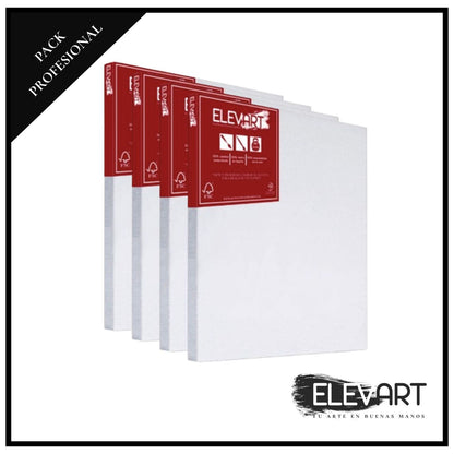 Pack Profesional de 4 Lienzos de 65x54cm en bastidor de 47x16mm l |Algodón 350gr/m2| [Oferta finaliza el 28/02/2026]