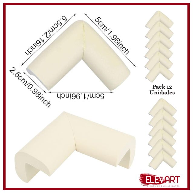 Pack de 12 Protectores de Esquina | Espuma Alta Densidad.|