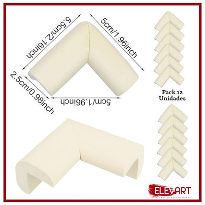 Pack de 12 Protectores de Esquina | Espuma Alta Densidad.|