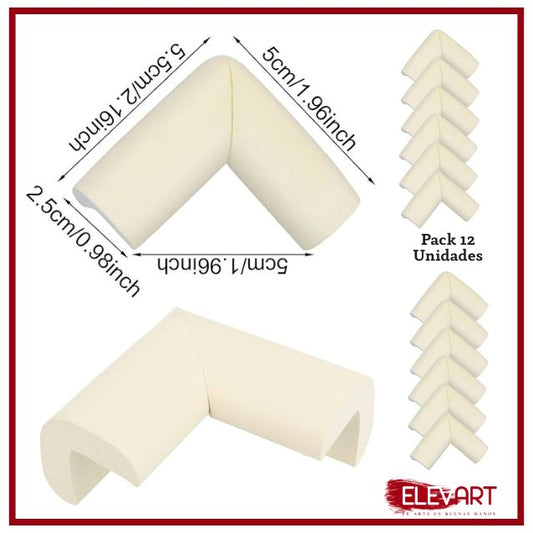 Pack de 12 Protectores de Esquina | Espuma Alta Densidad.|